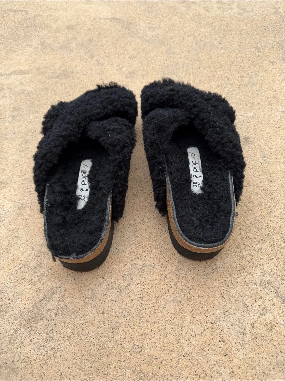 Birkenstock Papillio Women's Shearling Slide Sandals Size 8
